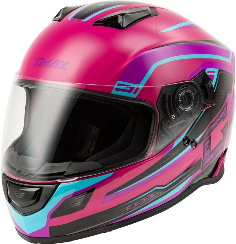 GMax FF-18 Drift Pink Helmet - Motorcycle Closeouts by Rider
