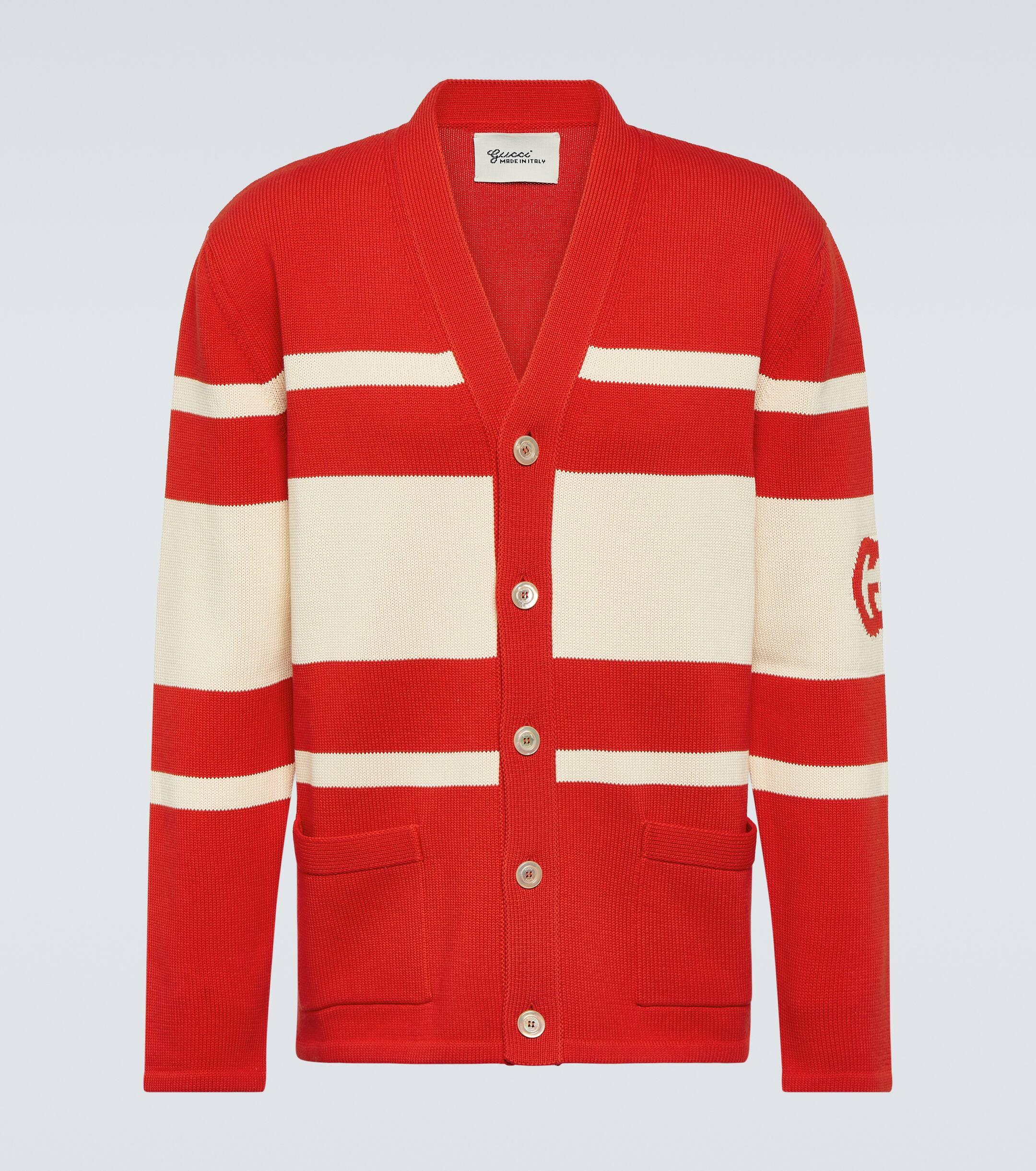 グッチ カシミアカーディガン GUCCI レッド 323160 サイズXL グッチ