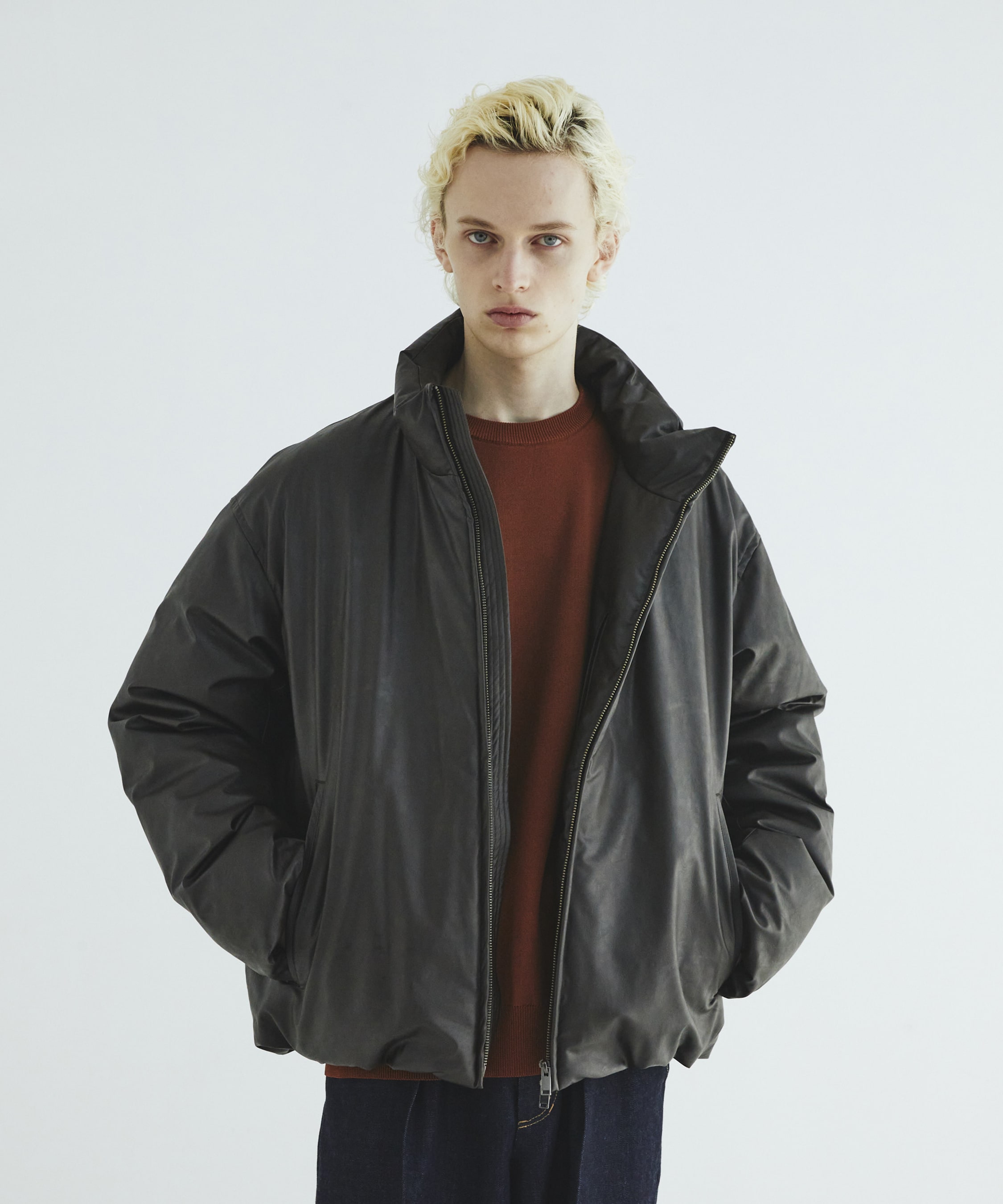 完売】スタンドジップアップダウン(1 DARK GREY): : メンズ｜CITY