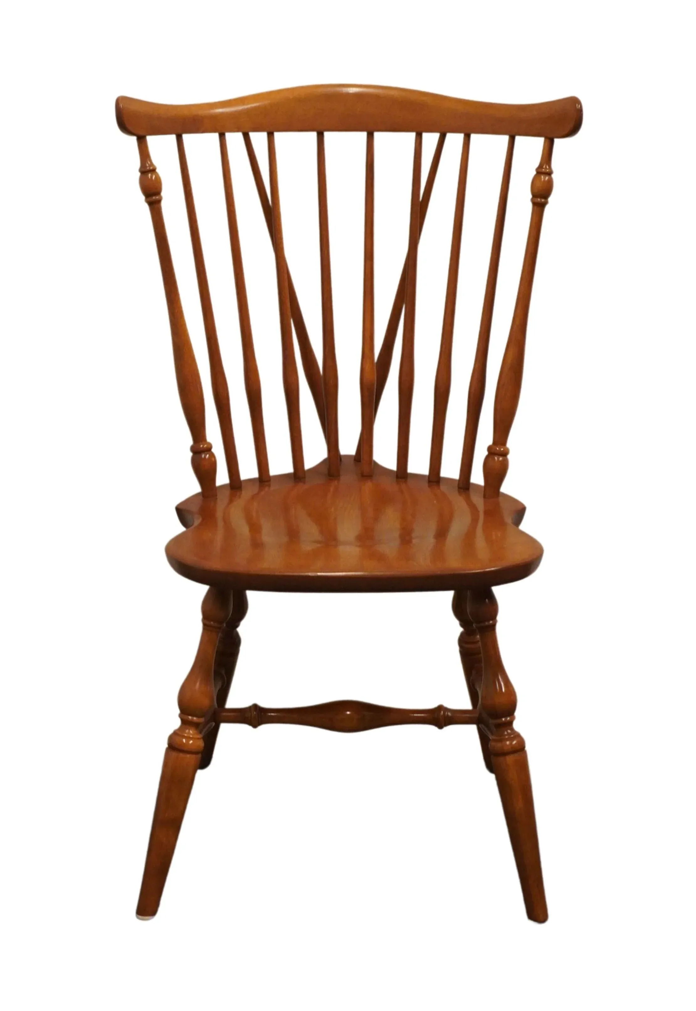 Ethan Allen Heirloom Nutmeg Maple Fiddleback Windsor Dining Side