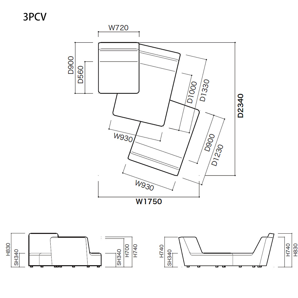 ROSETCONFLUENCES Ⅱ 3SEATER｜リーン・ロゼ｜コンフォートQ｜阪急