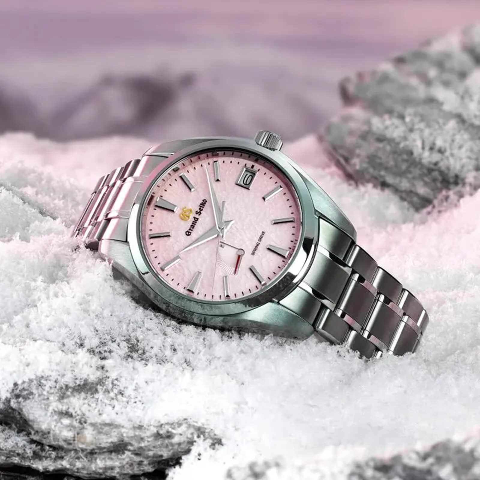 Grand Seiko Heritage Pink Snowflake Spring Drive 20th Anniversary