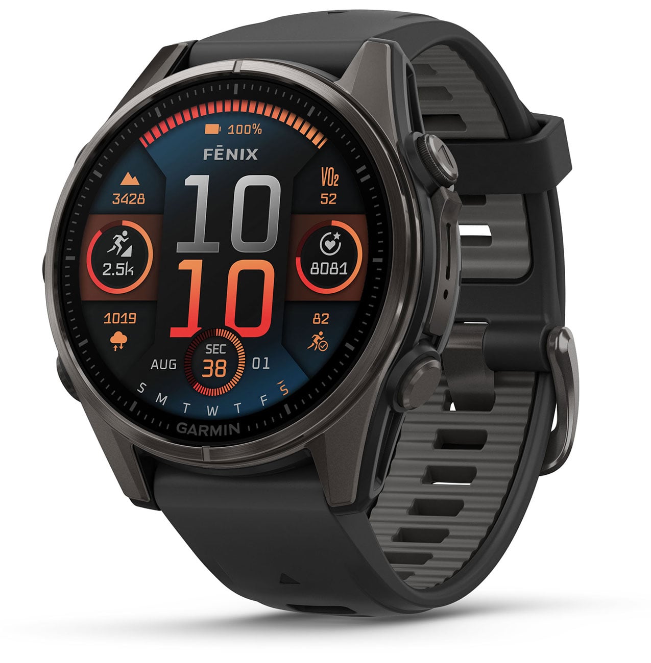 Garmin fenix 8 Smartwatch 43mm Carbon Gray/Black - 010-02903-20