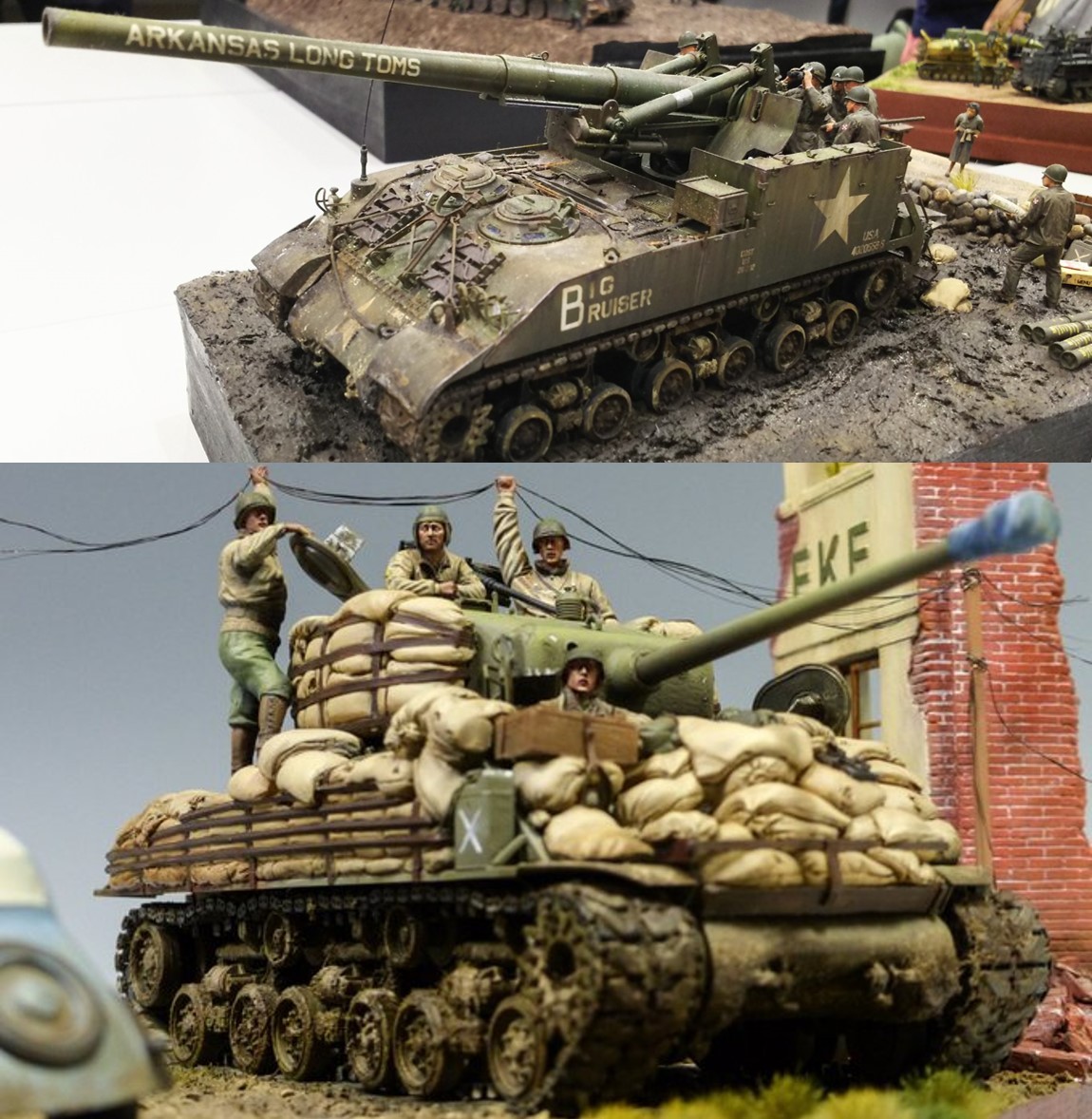 M4シャーマン戦車」「M40ビッグショット」に込めたジオラマの“物語性