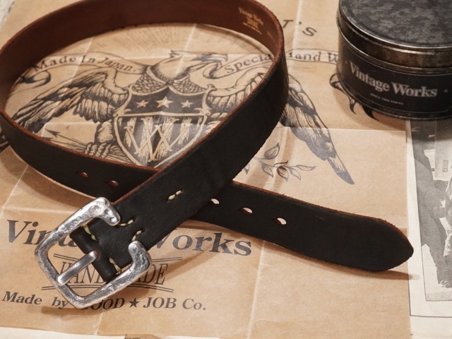 VINTAGE WORKS : LEATHER BELT ” DH5536 MAX ” CHASIN “ | CONEY ISLAND