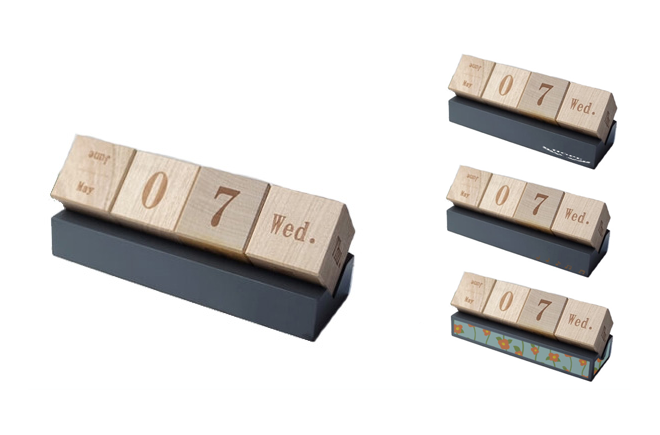 木製(サクラ) ブロック カレンダー | オリジナルグッズ・OEM