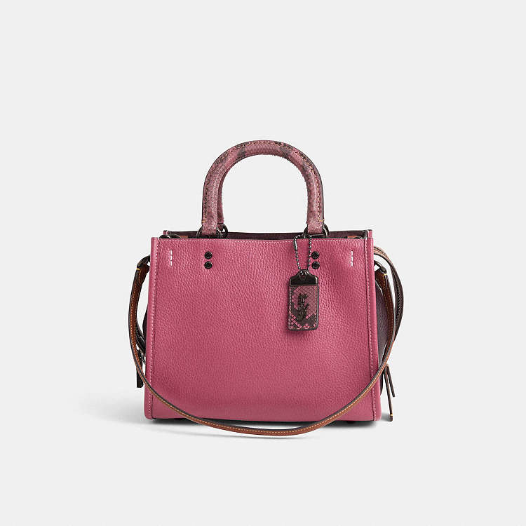 COACH® | Restored Rogue Bag 25 In Colorblock With Snakeskin Detail
