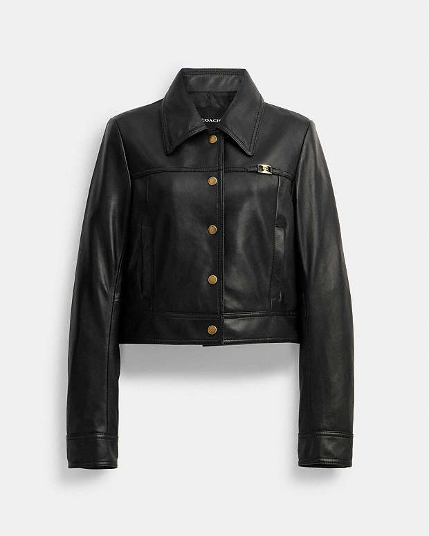 COACH® MC | Heritage C Snap Front Shrunken Jacket