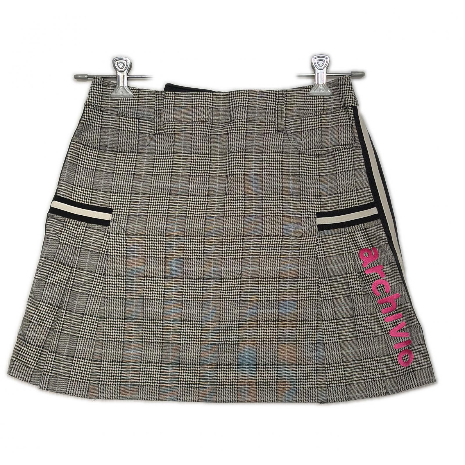 中古 レディース アルチビオ archivio スカート 38(M) グレー×黒