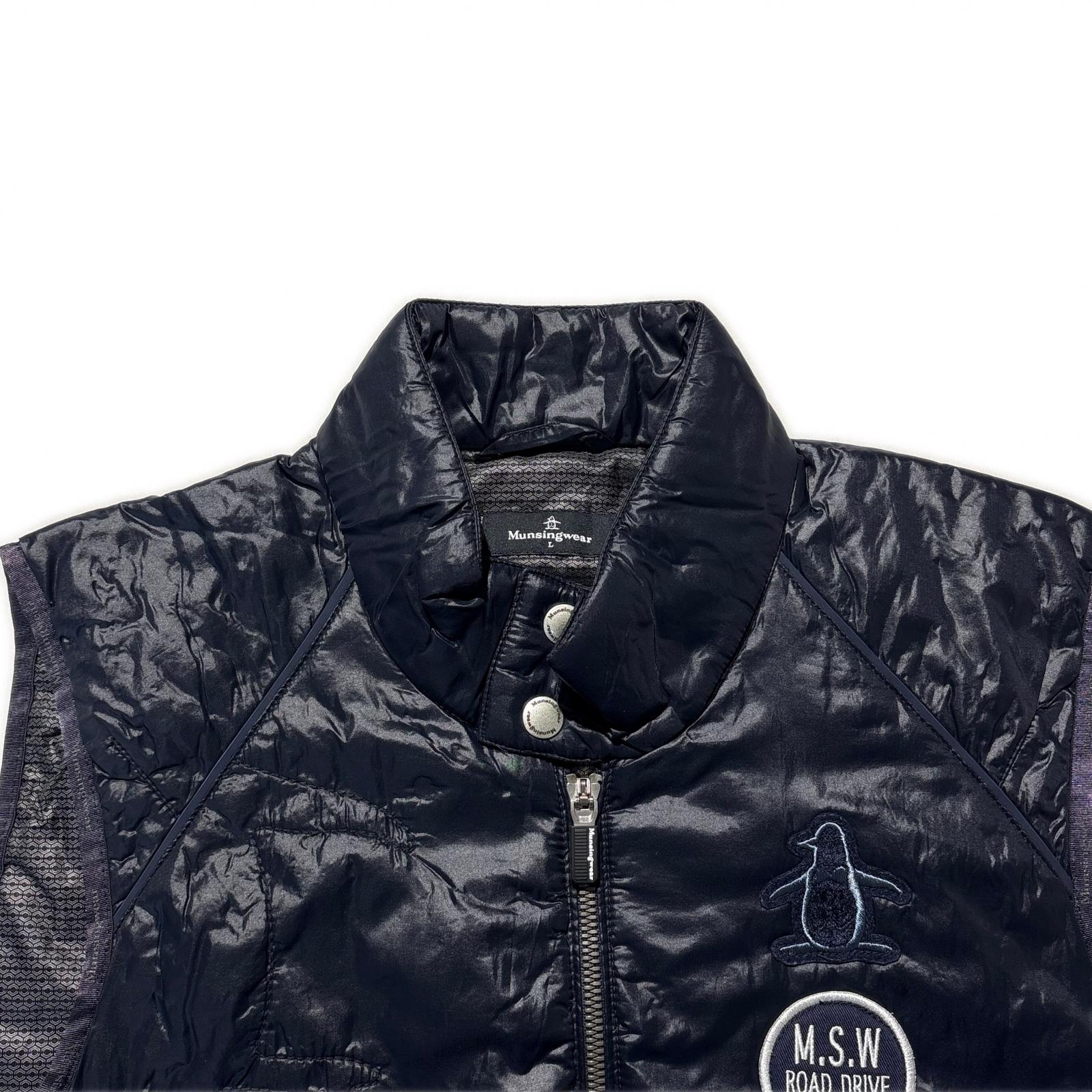 中古 メンズ マンシングウェア Munsing wear ベスト L 紺 ネイビー