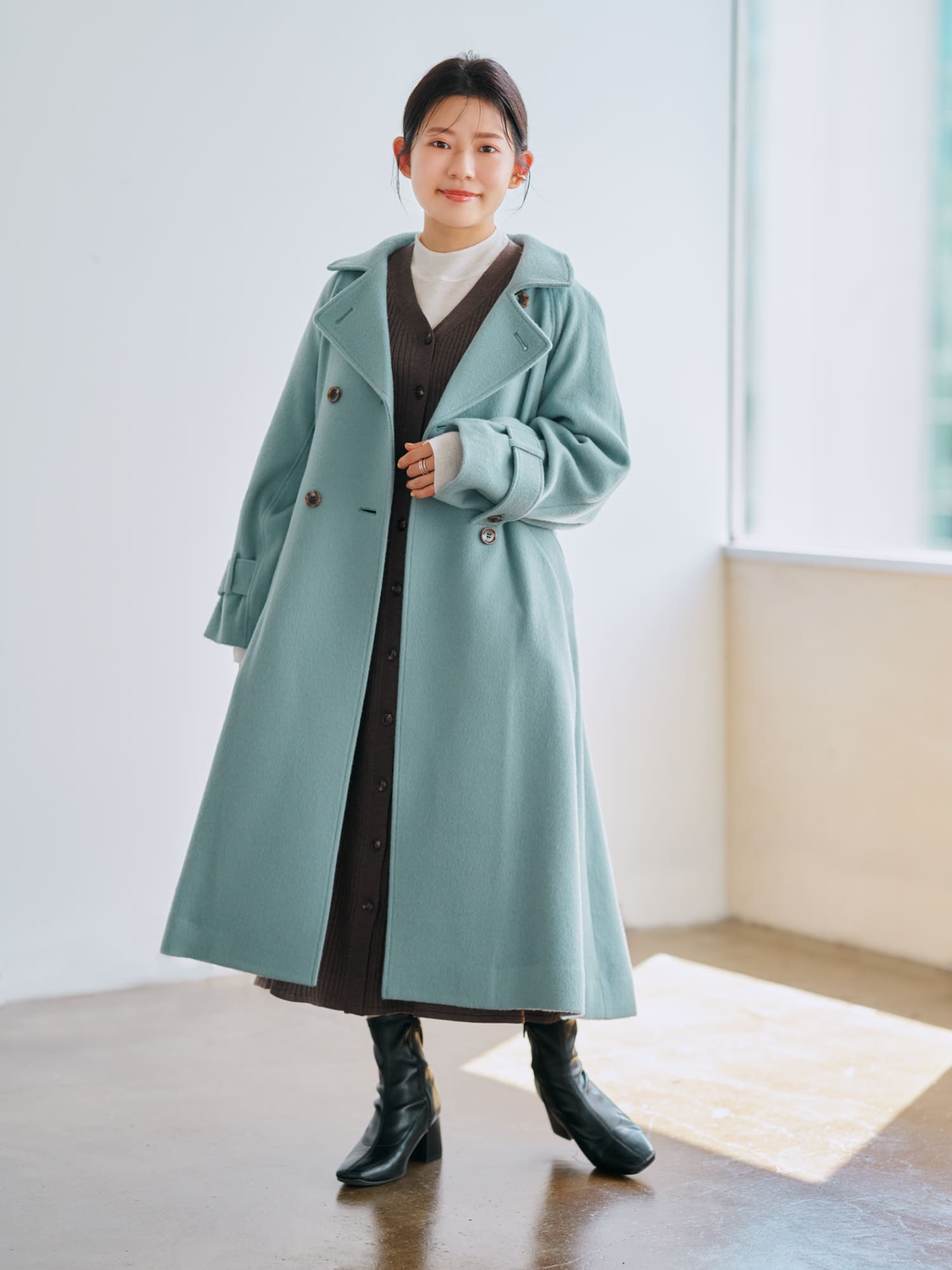 バックフレアウールコート-short & regular | 小柄・低身長女性向け