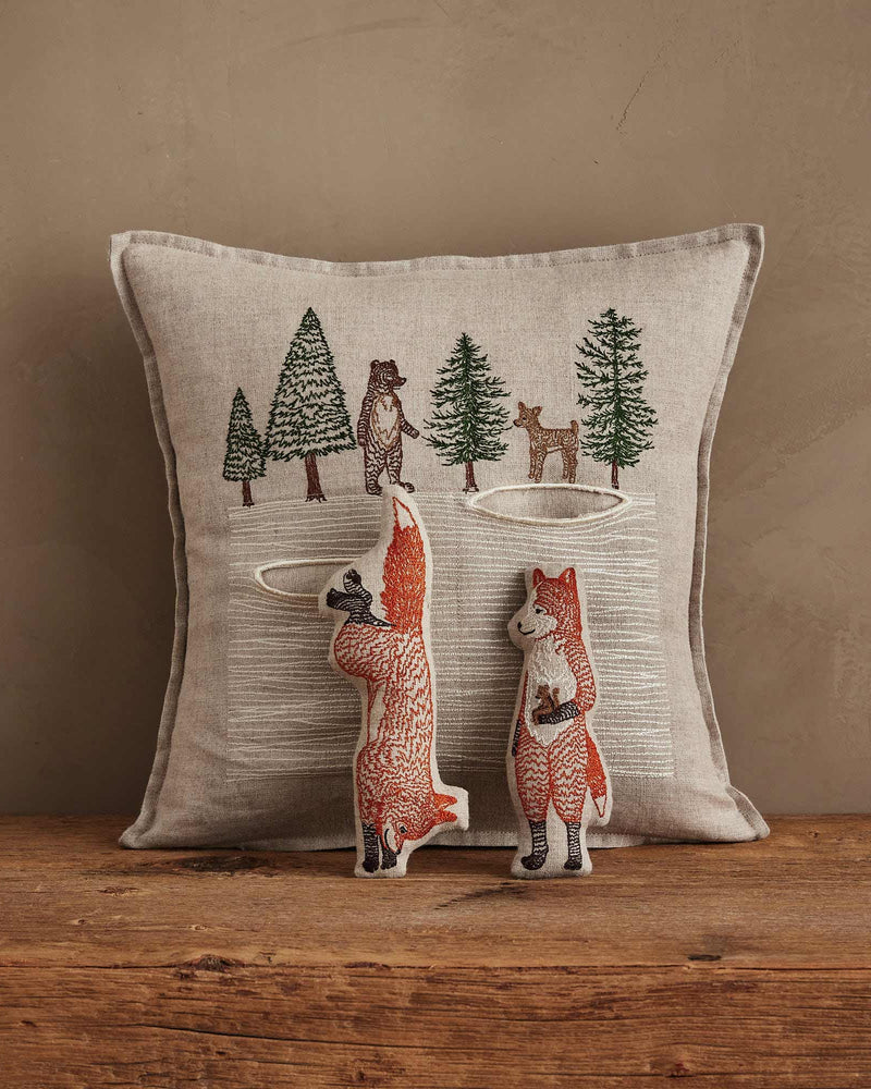 Winter Foxes Pocket Pillow | Coral & Tusk