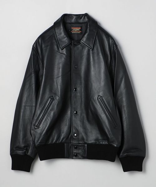 SKOOKUM×coen別注バイロンカラーレザージャケット（WEB限定サイズ）
