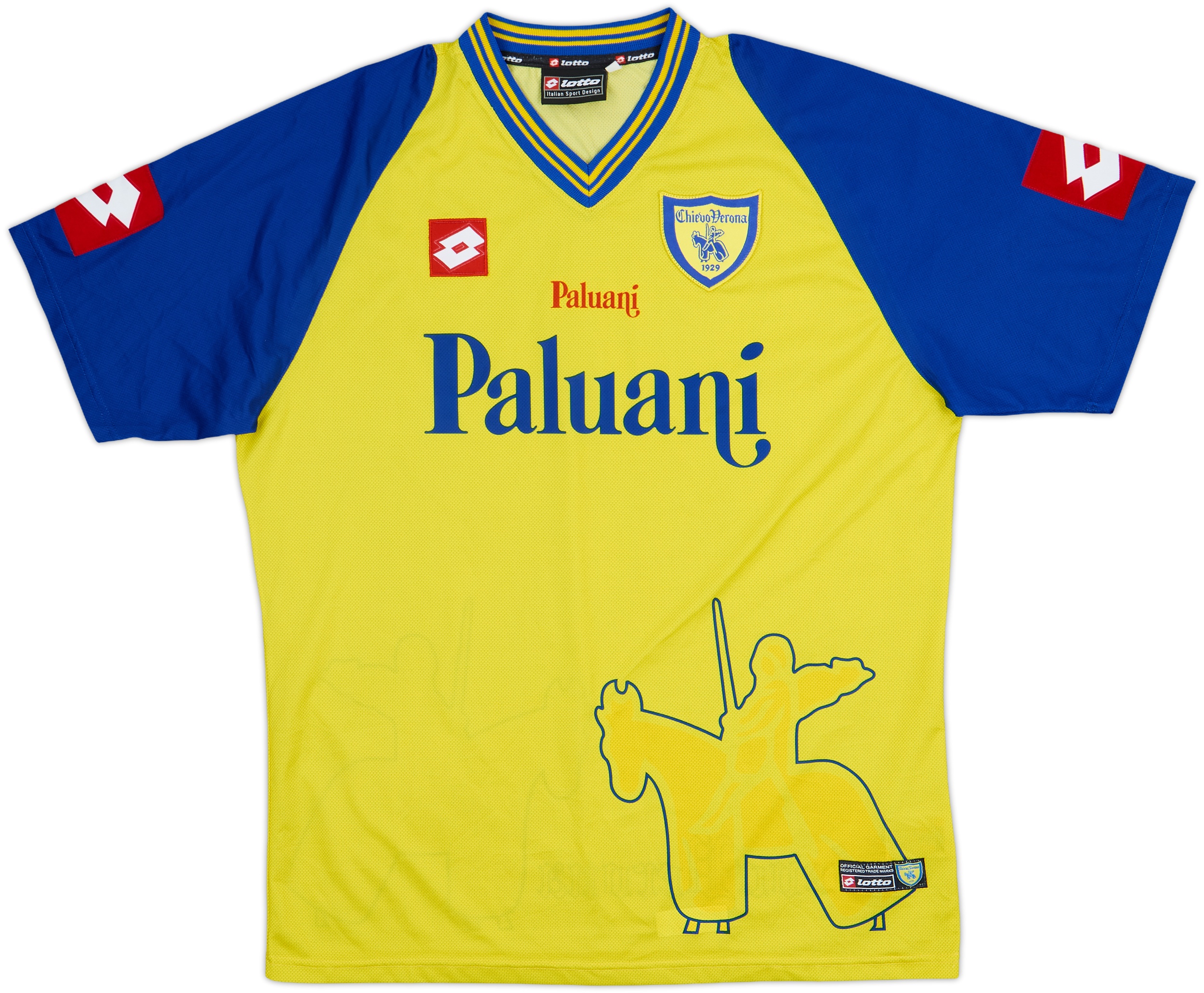 Chievo Verona MANFREDINI 16 XL シャツ 実使用 Chievo Verona