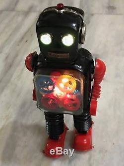 TAIYO JAPAN 1960s BLINK A GEAR ROBOT VINTAGE BATTERY SPACE TIN TOY