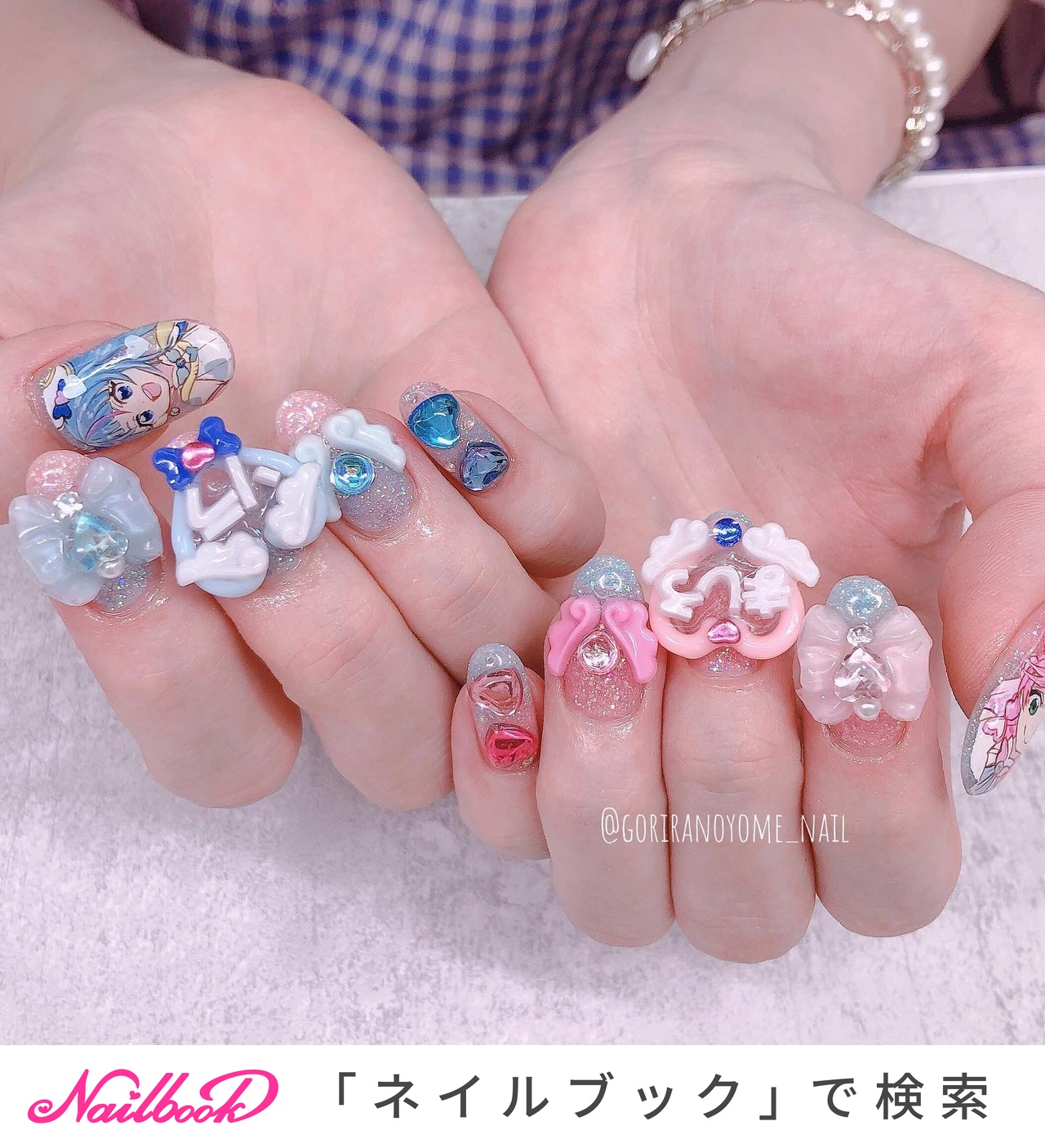 春/ラメ/痛ネイル - NAILSALON 710-ﾅﾅｲﾁｾﾞﾛ-のネイルデザイン[No