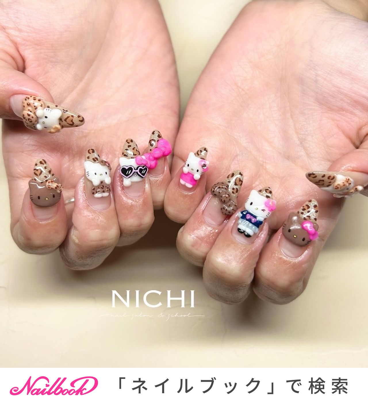 ふゎ ハローキティ ネイルパーツ セット レオパードキティ＋iQOS ふゎ