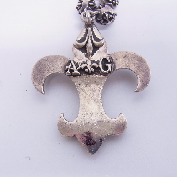 A&G/エーアンドジー シルバー925 クロスボール ネックレス w/BIGフレア