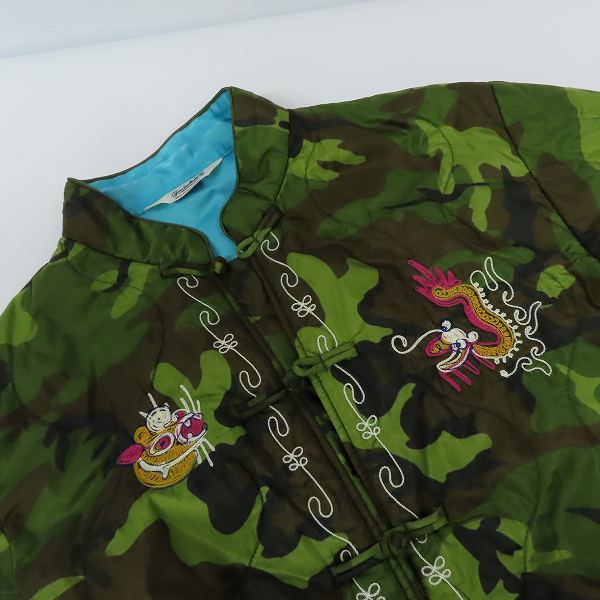 TENDERLOIN/テンダーロイン 迷彩柄 カモ 刺繍 チャイナ ジャケット Sの