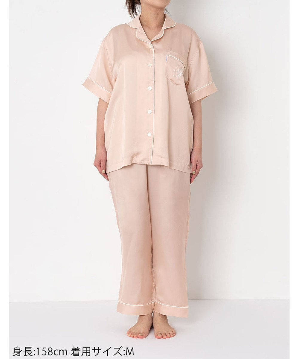 ワコール 睡眠科学 シルク 絹 パジャマ レディース L ピンク 絹100