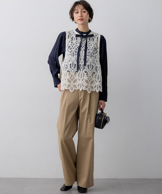 エンブロイダリーレース ニットベスト / 23区 | ファッション通販