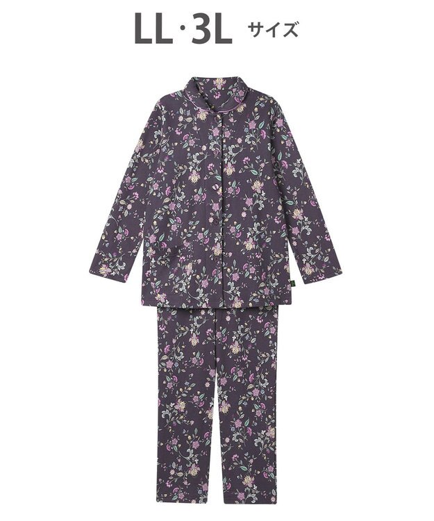 パジャマ 長袖 長ズボン 綿混(本体) あったか ミントン 3Lまで対応