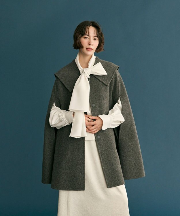 セーラーカラーダブルフェイスケープコート / #Newans | ファッション