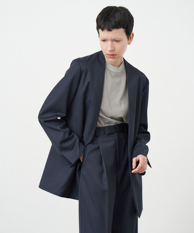 COMPACT WOOL | ノーカラージャケット / ATON | ファッション通販
