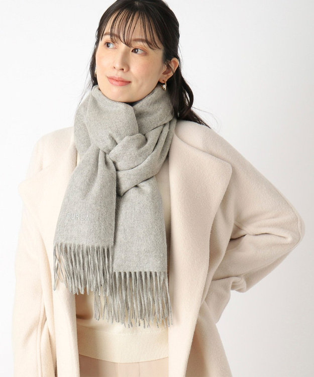 洗えるカシミヤ/大人百花1月号掲載】FURLA カシミヤ100%超大判無地