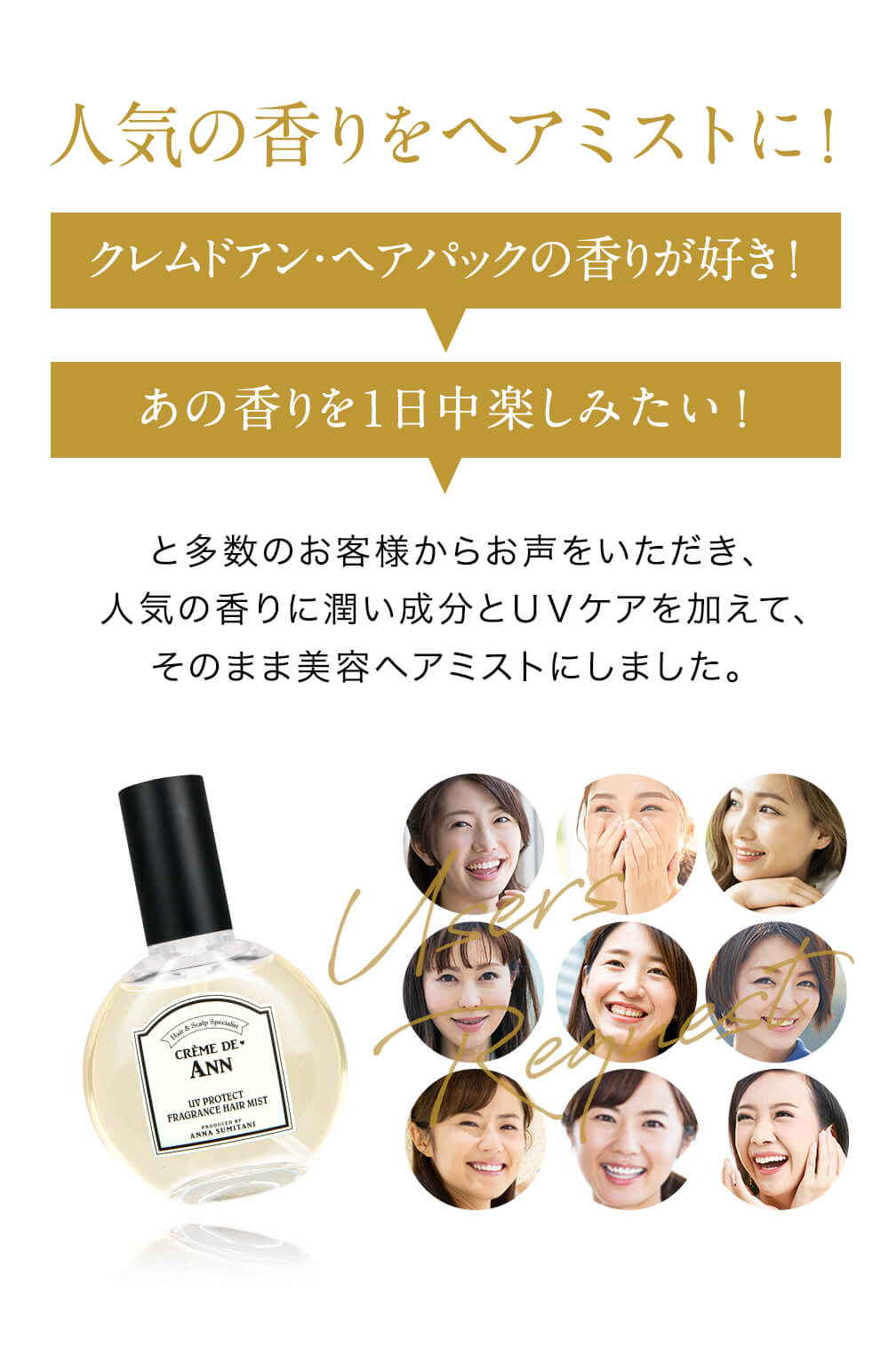 住谷杏奈ProduceUVプロテクトヘアミストクレムドアン