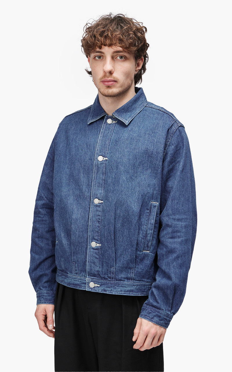 Auralee Selvedge Light Denim Blouson Light Indigo