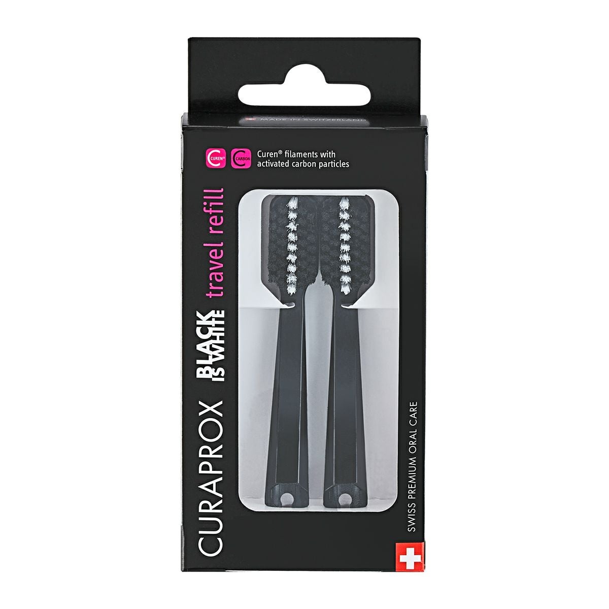 クラプロックス ブラックイズホワイト 歯ブラシ (黒) (トラベル用