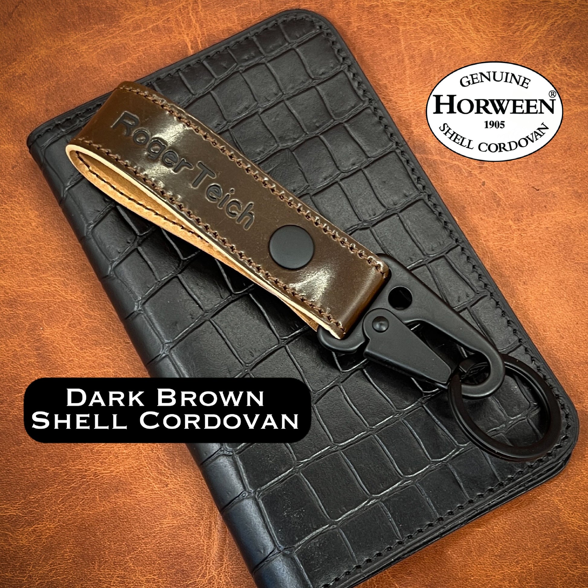 Shell Cordovan Belt Loop Keychain | Handmade to Order in Houston