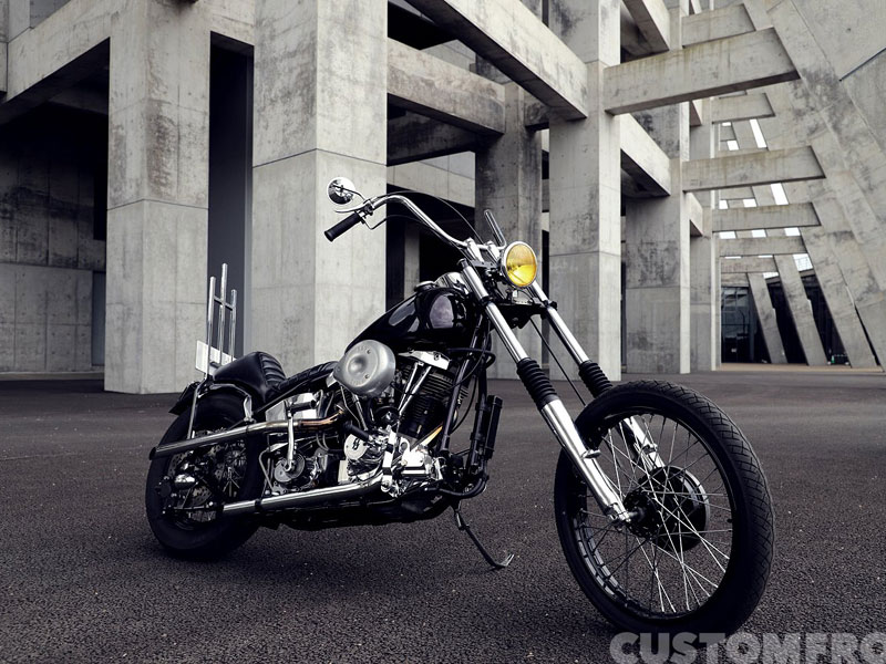 コーンショベルのロングフォークチョッパー FLT1980・モトリガレージ