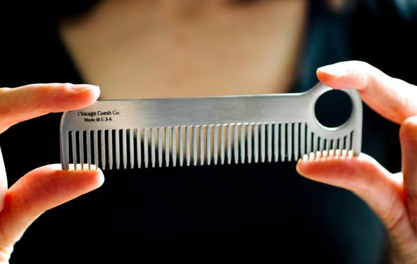 Chicago comb ステンレス製コーム＆ホーウィンレザーシース / スタッフ