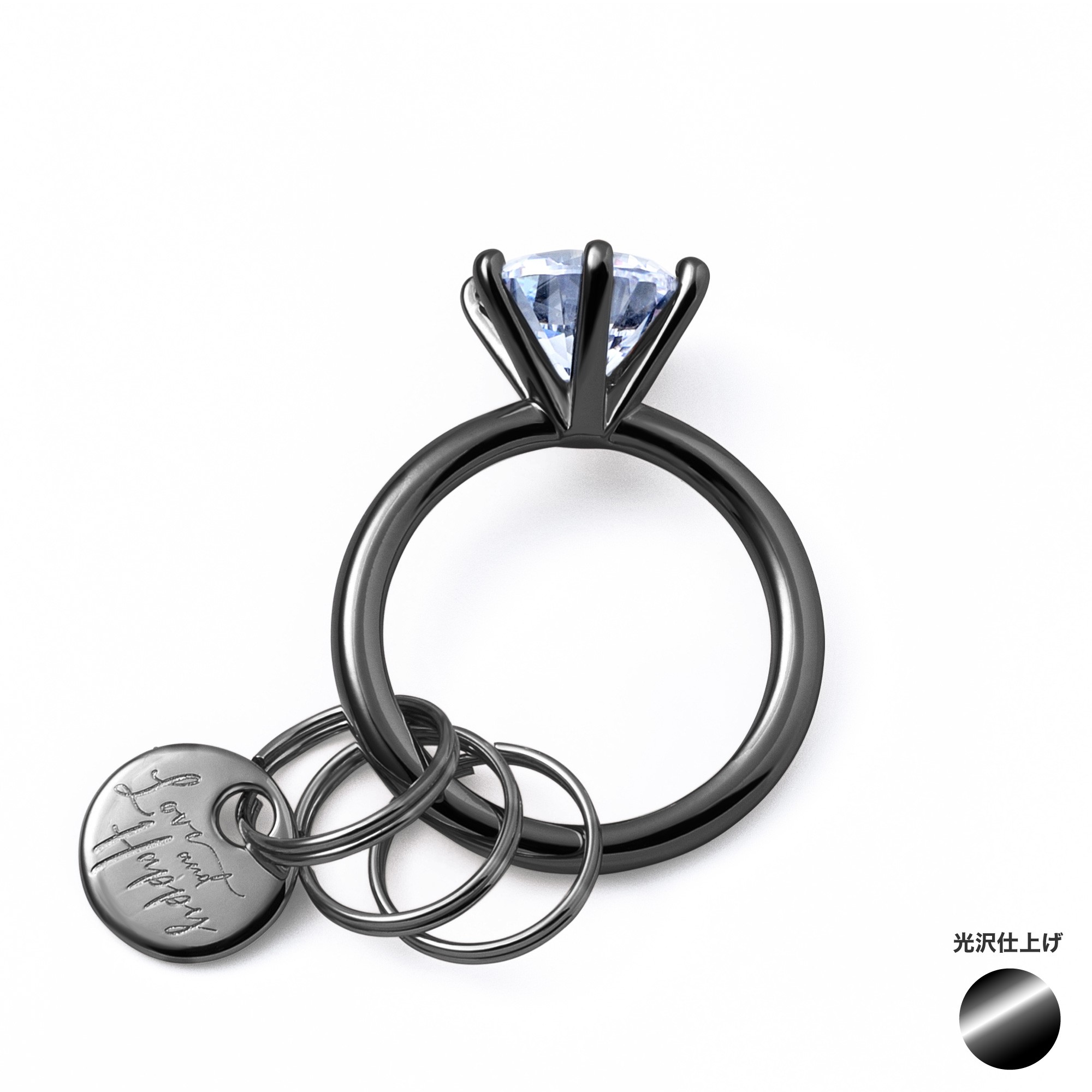 キーリング（光沢） KISS-KEYRING02-BK｜THE KISS（ザ・キッス）公式通販