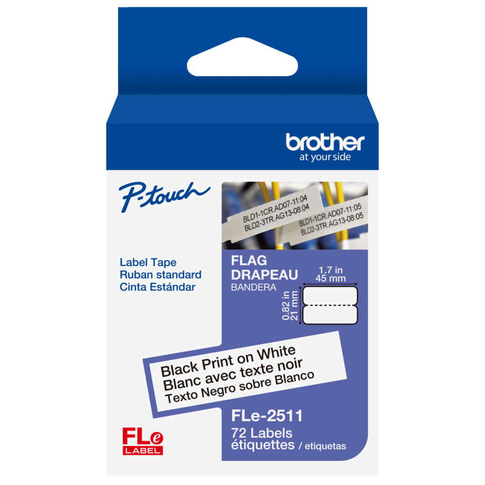 TZe-221 - 9mm Black on White Laminated Label Tape