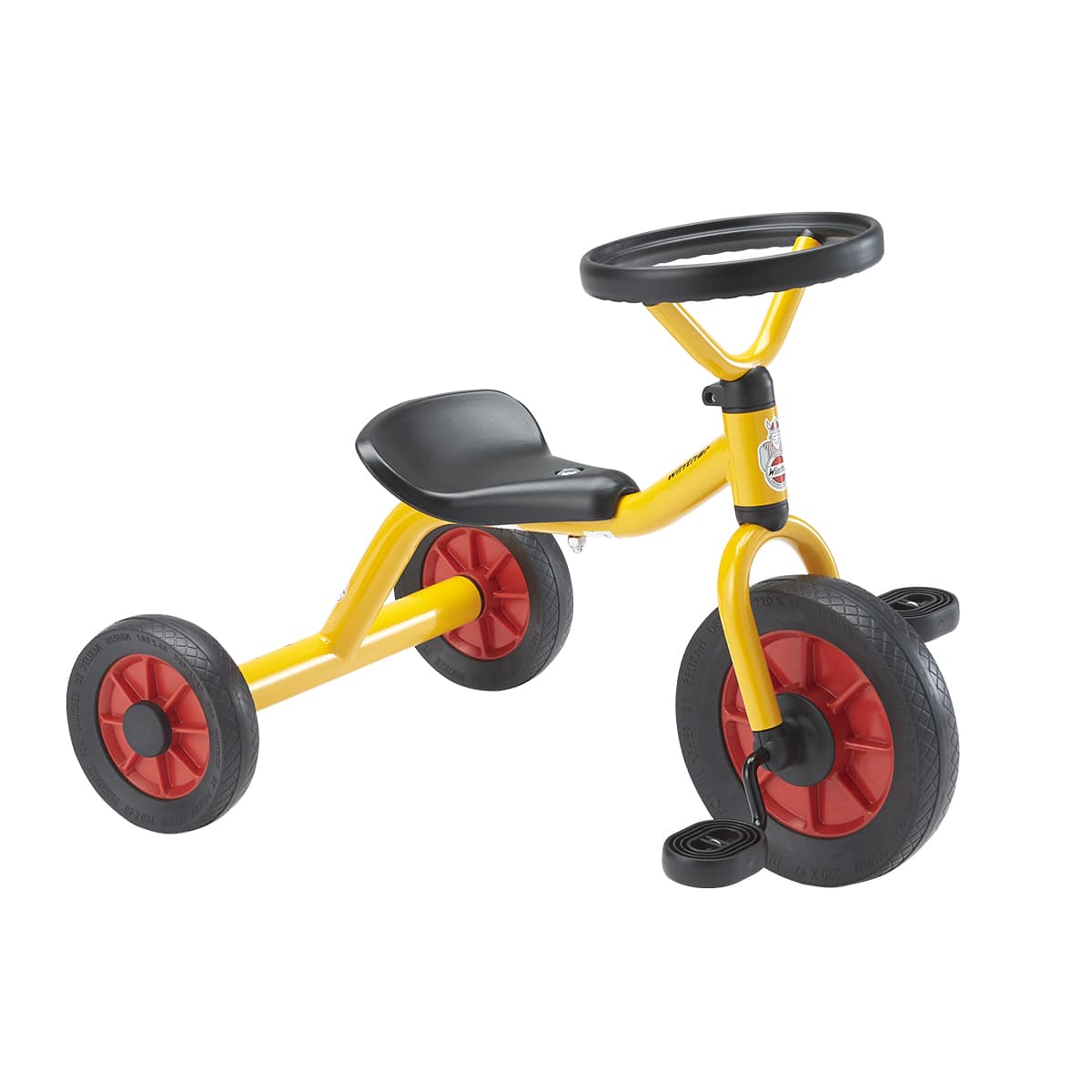 ペリカンデザイン三輪車 丸ハンドル 黄色: ｜教育・保育関係者向け