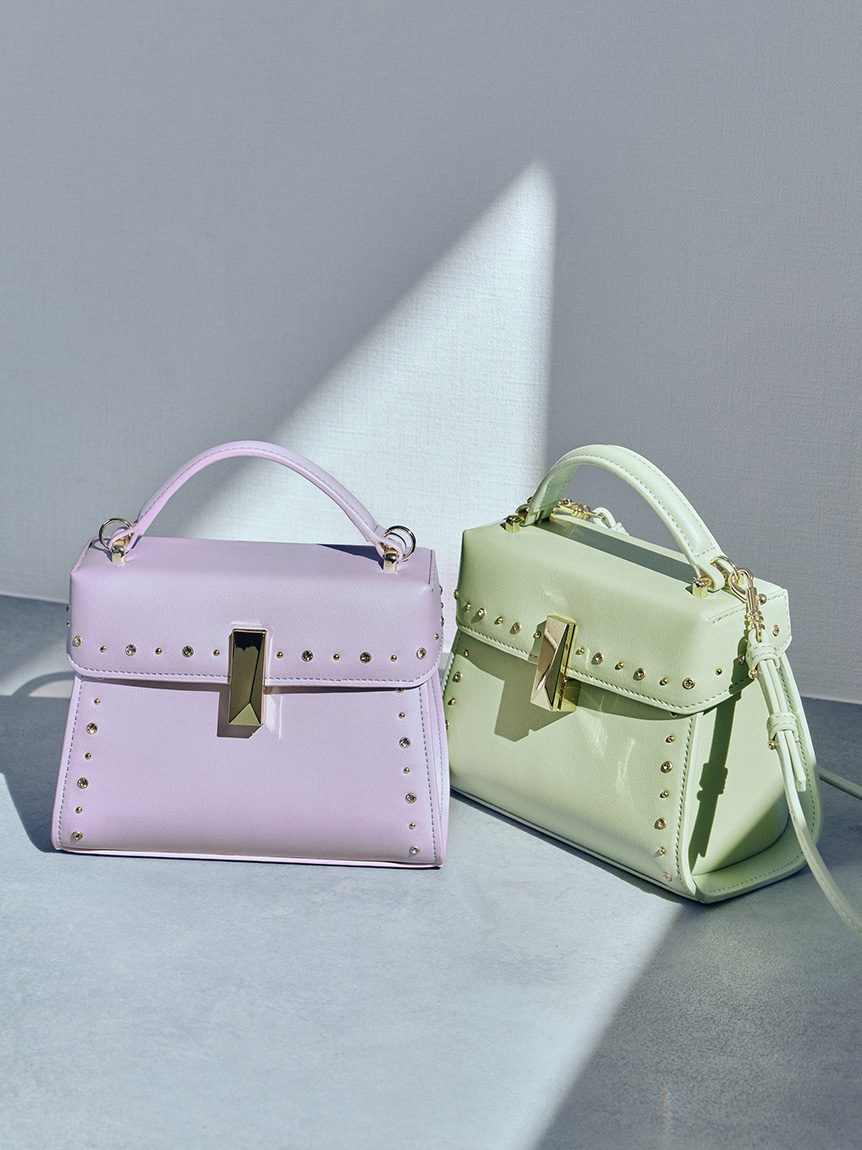 リュタン】ビジュースタッズポシェット(ハンドバッグ)｜BAGS（バッグ