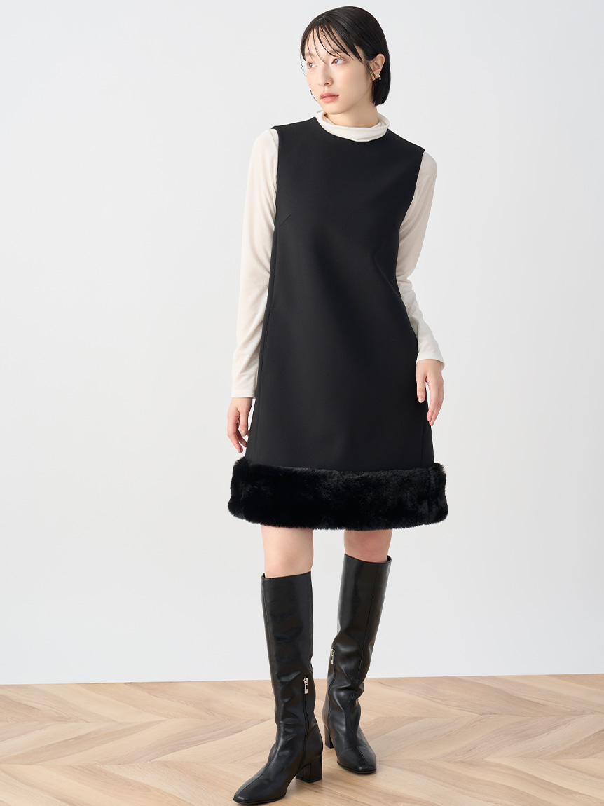 裾ファーミニワンピース(デイリーワンピース)｜DRESS（ドレス