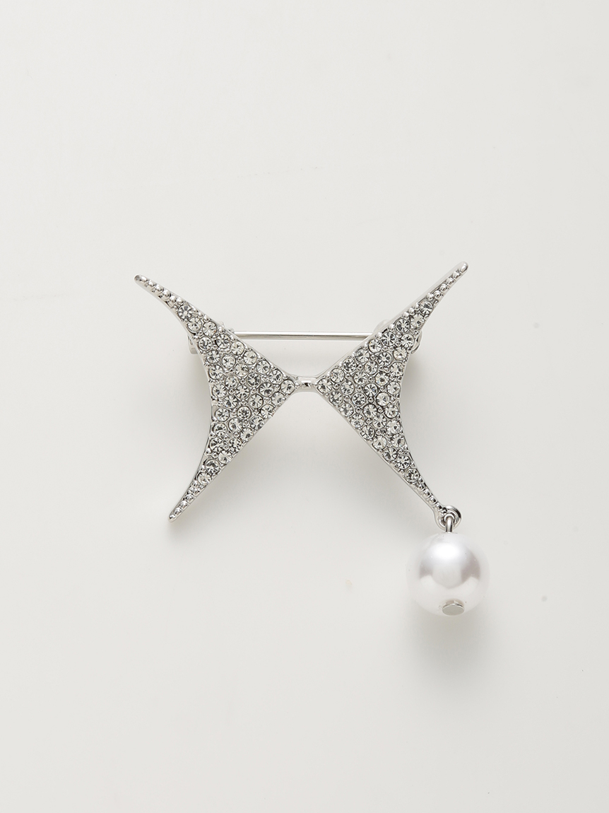 HANAE MORI×CELFORDコラボ】シグネチャーロゴパールブローチ(ブローチ