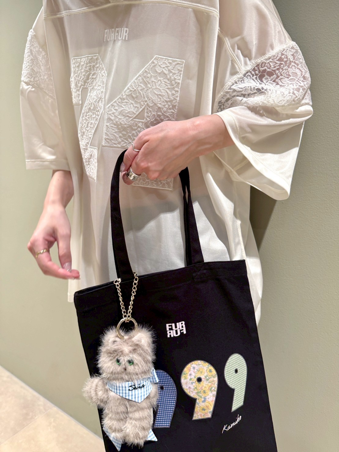 上國料萌衣コラボ】キャットチャーム(キーケース・キーホルダー