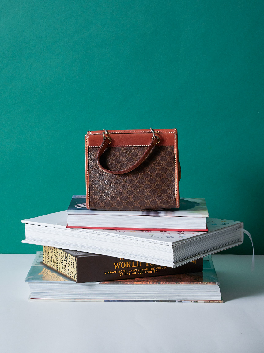 CELINE マカダムモノグラムスクエアミニハンドバッグ(ヴィンテージ