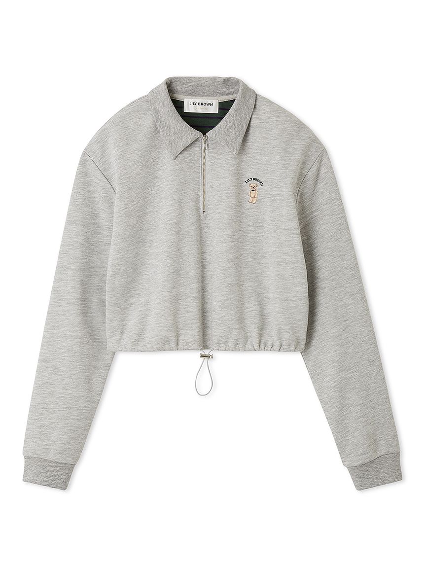 WEB限定カラー】Lily Bearハーフジップクロップドスウェット