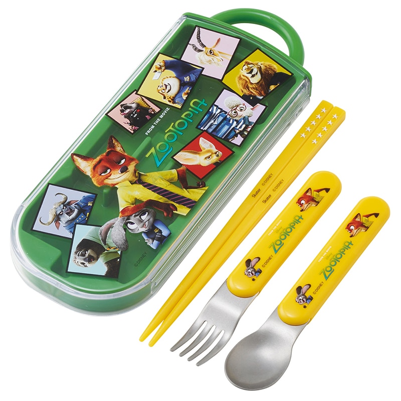 食洗機対応 スライド式トリオセット (名入れスペース付箸) ズートピア