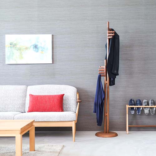 旭川家具 cosine コサイン ツイン コートスタンド 国産家具 無垢