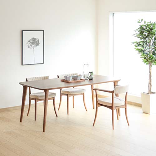 飛騨家具 HIDA 飛騨産業 Jin Dining 侭ダイニング トノー形天板