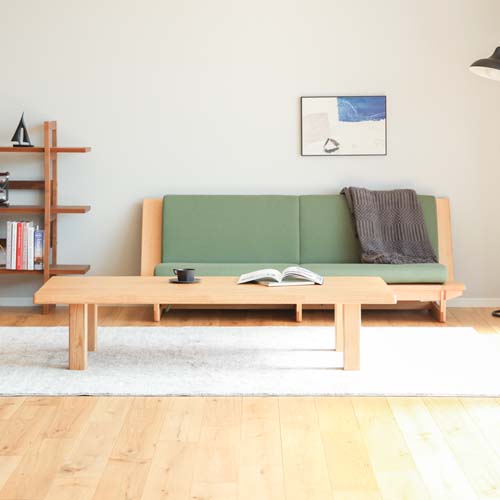 静岡家具 久和屋 was ワズ 座卓 国産家具 無垢 リビングテーブル