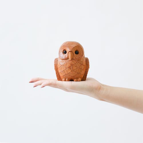 一位一刀彫 鈴木彫刻 ふくろう 伝統工芸品 木製 オブジェ | MUKU工房