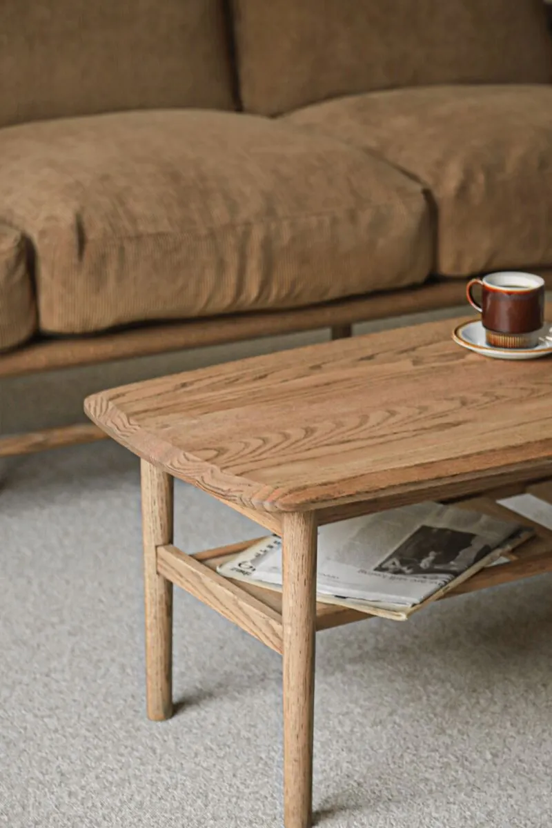 モモナチュラル FD LOW TABLE S 天然木昇降式センターテーブル モモ